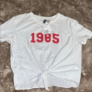 Red And White Half Shirt